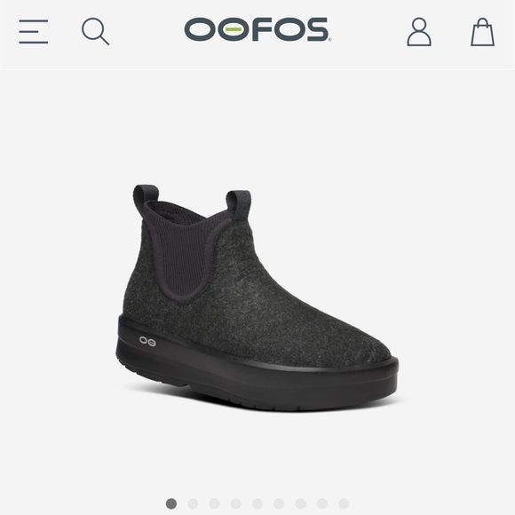 Oofos- Dark Grey Wool Boots - Picture 9 of 11